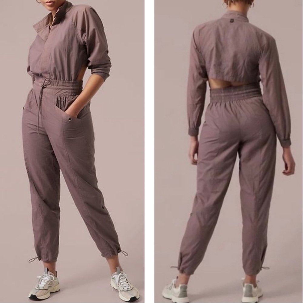 Alicia Keys X Athleta NEW Smokey Purple Utility Windbreaker Style Jumpsuit Sz 2